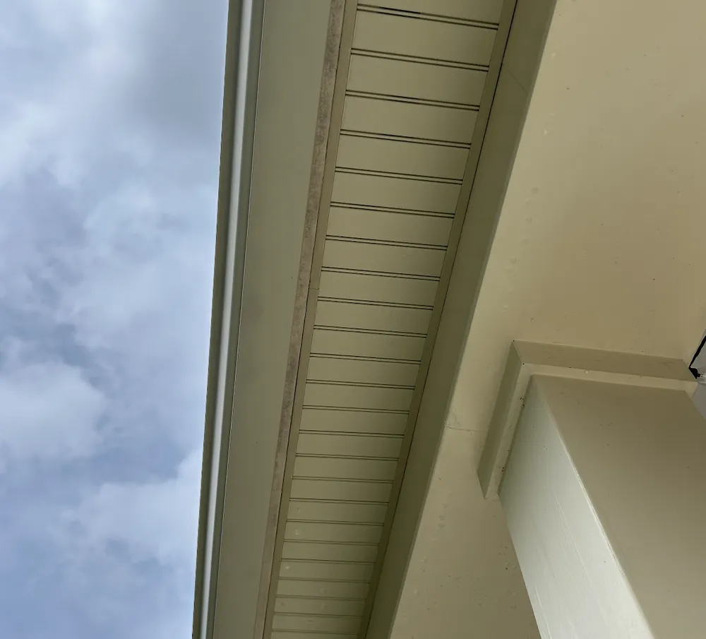 Bright, clean gutter after Surf gutter brightening
